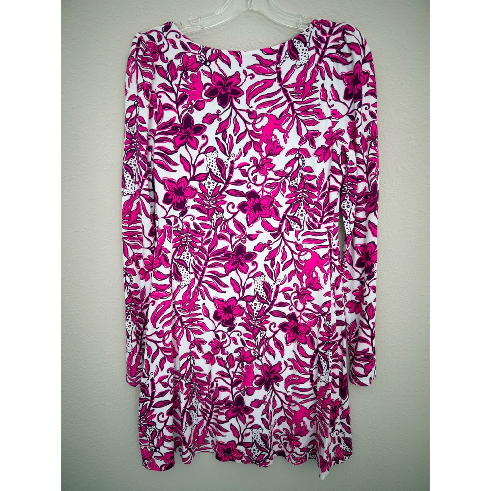 Lilly Pulitzer Skirted Romper Sz M Pink White Floral Coastal Retail $168 - Picture 3 of 12